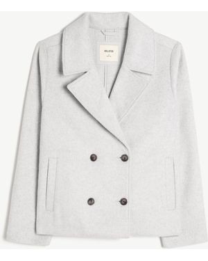 Hollister Wool Blend Peacoat - White
