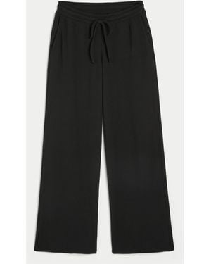 Hollister Waffle Straight Trousers - Black