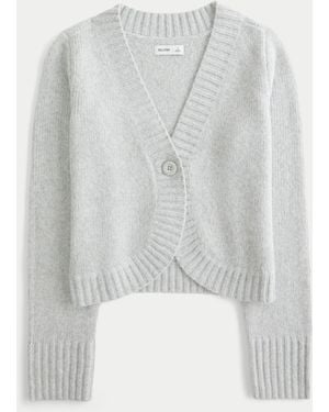 Hollister Fy Cloud Button Front Cardigan - White