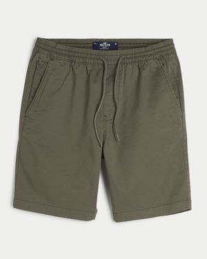 Hollister Twill Pull-on Shorts 9" - Green