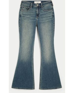 Hollister High-rise Medium Wash Flare Jeans - Blue