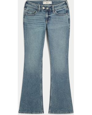 Hollister Low-rise Medium Wash Bootcut Jeans - Blue