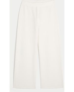 Hollister Gilly Hicks Heart Pointelle Straight Sweater-knit Trousers - Natural