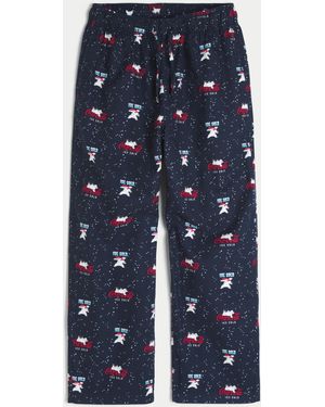 Hollister Flannel Pyjama Trousers - Blue