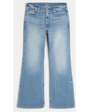 Hollister Medium Wash Flare Jeans - Blue