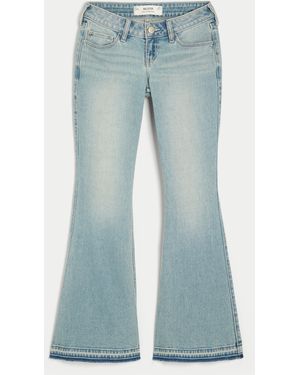 Hollister Ultra Low-rise Light Wash Flare Jeans - Blue