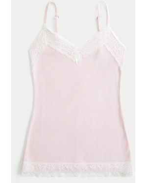 Hollister Lace Trim Cami - Pink