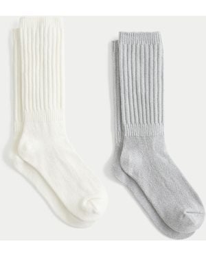 Hollister Ribbed Socks 2-pack - Grey