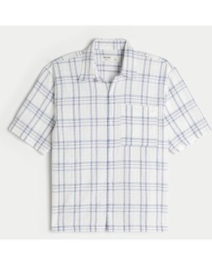 Hollister Boxy Short-sleeve Pocket Shirt - White