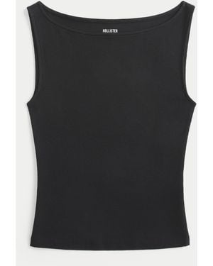 Hollister Tanktop mit Schlitzausschnitt - Schwarz