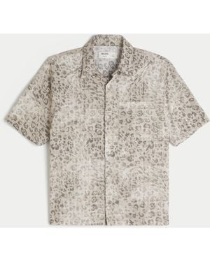 Hollister Boxy Short-sleeve Pocket Shirt - White
