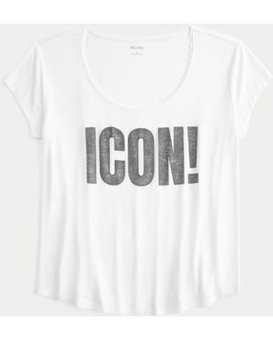 Hollister Easy Icon! Graphic Tee - White