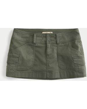Hollister Ultra Low-rise Cargo Mini Skort - Green