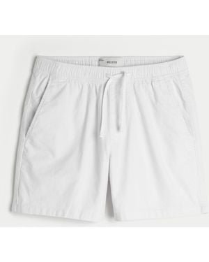 Hollister Mid-thigh Linen-blend Pull-on Shorts - White
