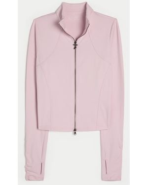 Hollister Gilly Hicks Active Recharge Bow Double Zip Jacket - Pink