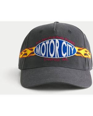 Hollister Motor City Graphic Baseball Hat - Blue
