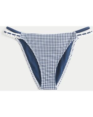 Hollister Stitched Double-strap Cheeky Bikini Bottom - Blue