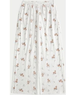 Hollister Always Cosy Pointelle Wide-leg Boxer Trousers - White