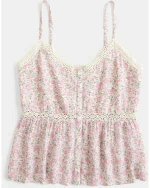 Hollister V-neck Babydoll Tank - Pink