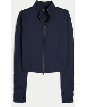 Hollister Gilly Hicks Active Recharge Bow Double Zip Jacket - Blue