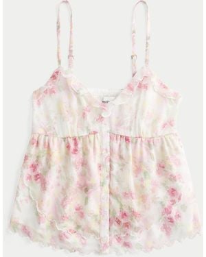 Hollister Easy Chiffon Babydoll Top - Pink