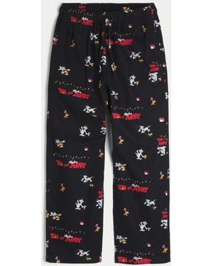 Hollister Tom And Jerry Graphic Flannel Pyjama Trousers - Blue