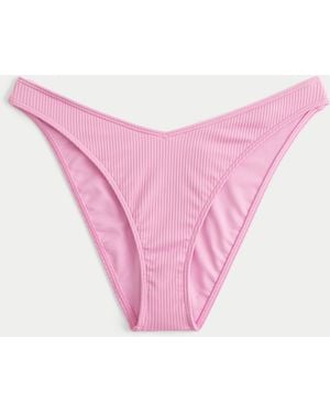 Hollister Rib Cheeky Bikini Bottom - Pink