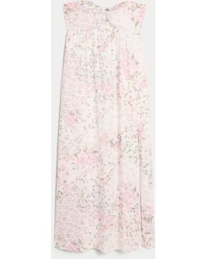 Hollister Strapless Twist Bust Maxi Dress - Pink