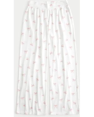 Hollister 24/7 Wide-leg Pyjama Trousers - White