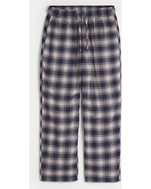 Hollister 24/7 Baggy Flannel Pyjama Trousers - Blue