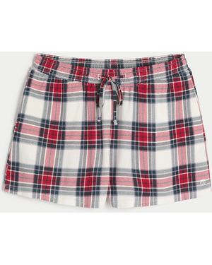 Hollister Gilly Hicks Cosy Pyjama Shorts - Red