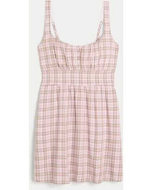 Hollister Scoop Babydoll Mini Dress - Pink