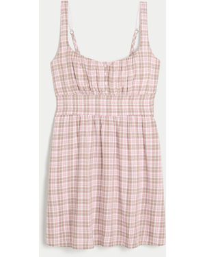 Hollister Scoop Babydoll Mini Dress - Pink