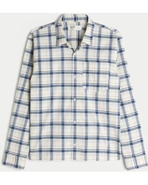 Hollister Boxy Poplin Button Front Shirt - Multicolour