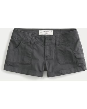 Hollister Twill Utility Mini Shorts - Black