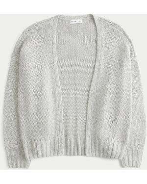Hollister Easy No-close Lace Sleeve Cardigan - Grey