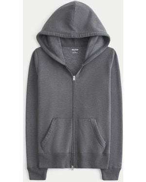 Hollister Hollister Feel Good Zip-up Hoodie - Grey