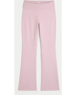 Hollister Gilly Hicks Sweater-knit Foldover Waist Boot Trousers - Pink