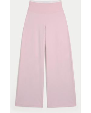 Hollister Gilly Hicks Active Recharge Foldover Wide-leg Trousers - Pink