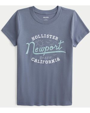 Hollister California Logo Graphic Baby Tee - Blue