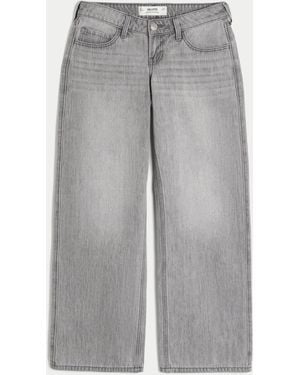 Hollister Ultra Low-rise Grey Baggy Jeans
