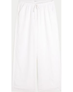 Hollister Pull-on Slub Trousers - White