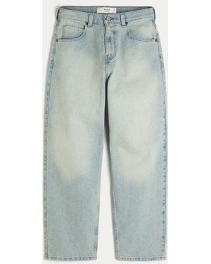 Hollister Light Wash Skater Baggy Jeans - Blue