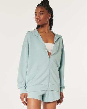 Hollister Easy Brooklyn New York Graphic Zip up Hoodie in White Lyst UK