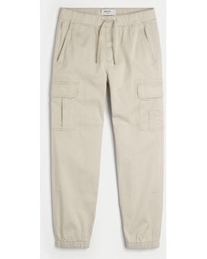 Hollister Relaxed Cargo Joggers - Natural
