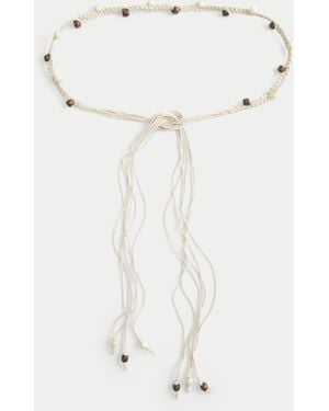 Hollister Beaded Belt - White