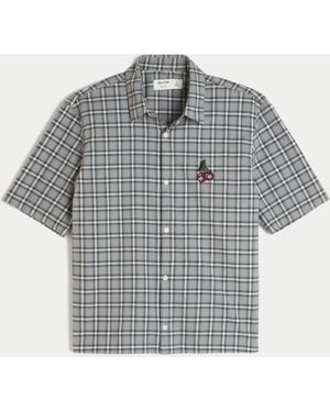 Hollister Boxy Short-sleeve Cherry Graphic Shirt - Grey