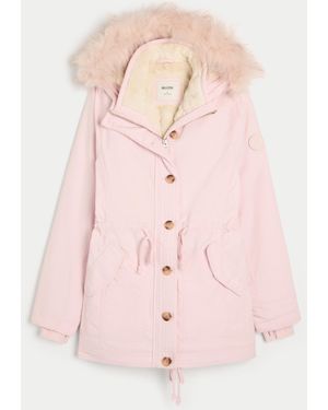 Hollister Faux Fur-lined Parka - Pink