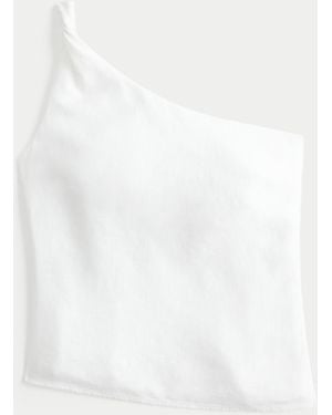 Hollister Linen-blend One-shoulder Top - White