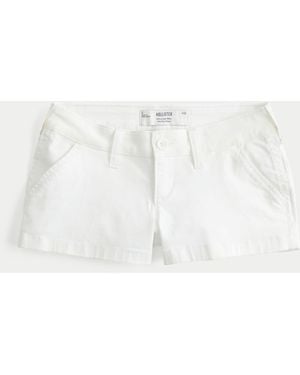 Hollister Twill Shortie Shorts - Natural